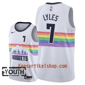 Denver Nuggets Trikot Trey Lyles 7 2018-19 Nike City Edition Weiß Swingman - Kinder